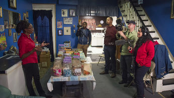 Kuetemeyer and team filming in Penny Candy Store